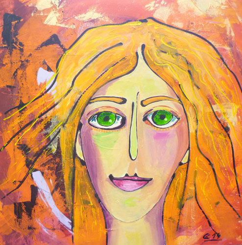 2014, gesicht 1, 50x50